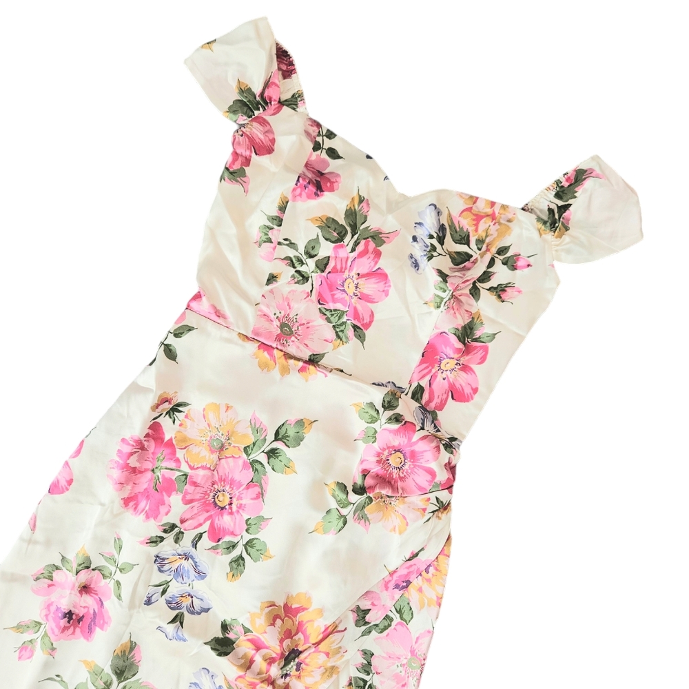 Reformation Genesis Silk Dress Giverny - Picture 2 of 12